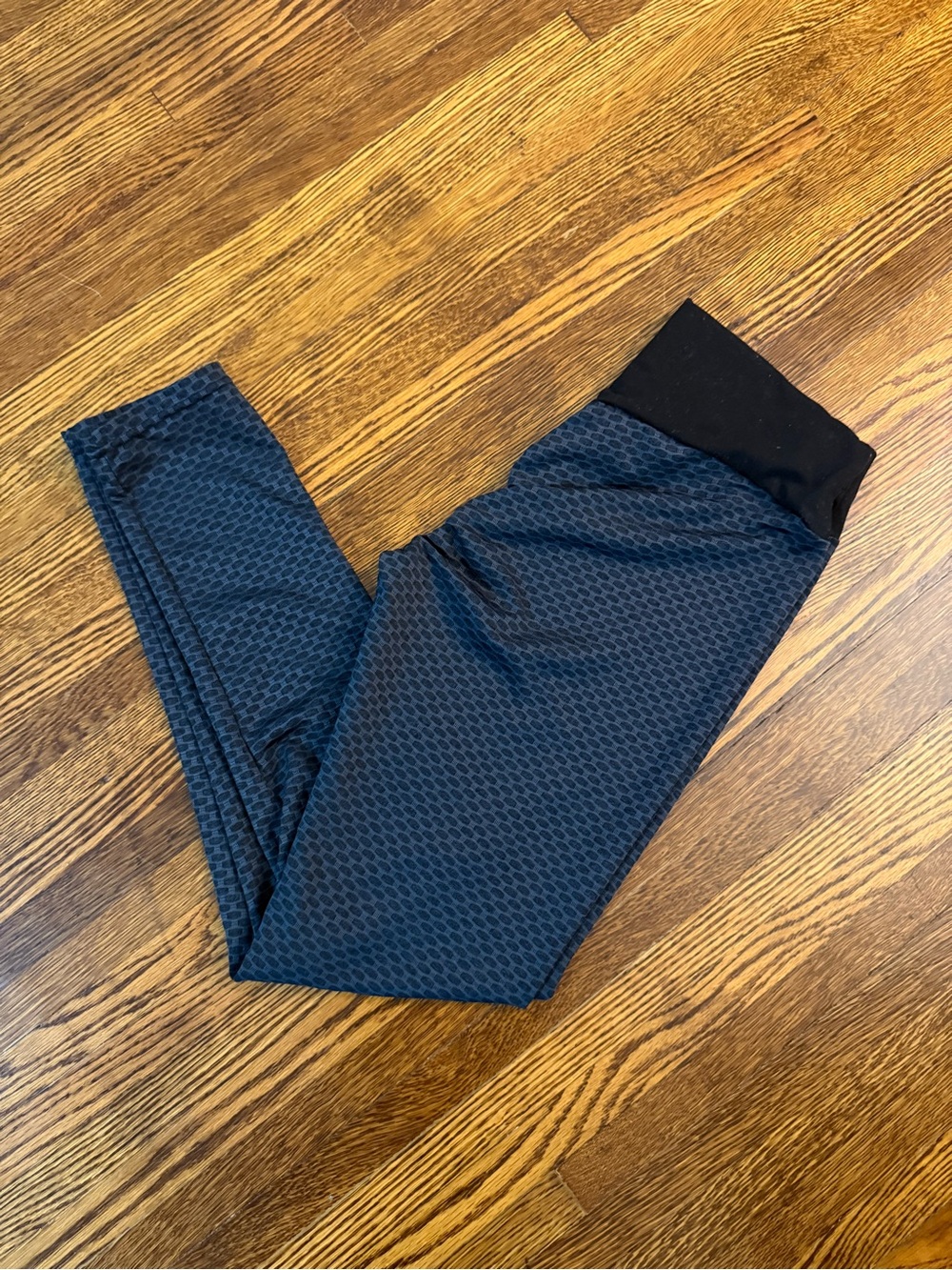 Gray Honeycomb Textured Scrunch Booty Leggings High Waisted Small